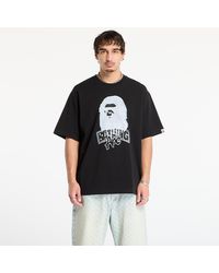 A Bathing Ape - T-Shirt Hand Drawn Ape Head Relaxed Fit Tee - Lyst