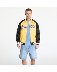 Mitchell & Ness - Jas Nba Double Clutch Lw Satin Jacket Vintage Logo Lakers - Lyst