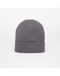 Calvin Klein - Bonnet patch chunky rib cot hat universal - Lyst