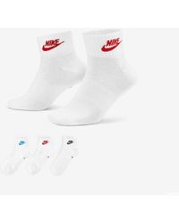 Nike Everyday Essential Ankle Socks 3-Pack White - Weiß