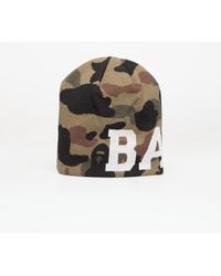 A Bathing Ape - 1St Camo Knit Cap - Lyst