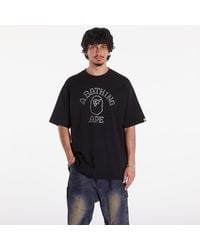 A Bathing Ape - Rhinestone College Relaxed Fit Tee - Lyst