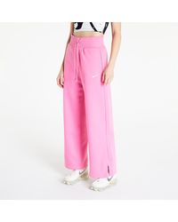 Nike Sportswear Phoenix Fleece Women's High-waisted Wide-leg Sweatpants Pinksicle/ Sail - Roze