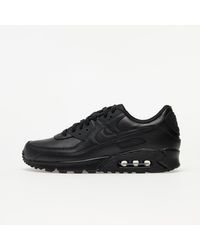 Nike - Air max 90 leather black/ black-black - Lyst