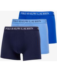Ralph Lauren Classic Trunks 3 Pack Blue - Blau