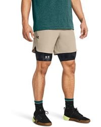 Under Armour - Shorts Vanish Elite Da Uomo Timberwolf Taupe / Nero - Lyst