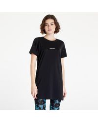 Calvin Klein Embossed Icon Lounge S/S Nightshirt Black - Schwarz
