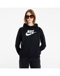 Nike - Sportswear essential hoodie black/ white - Lyst