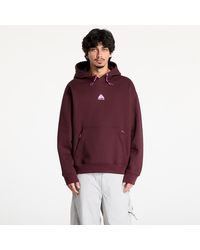 Nike - Sweatshirt Acg Therma-Fit Fleece Pullover Hoodie Burgundy Crush/ Summit - Lyst
