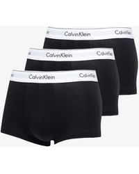 Calvin Klein - Modern Cotton Stretch Low Rise Trunk 3-pack / White - Lyst
