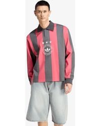 adidas Originals - T-Shirt Adidas Graphic Long Sleeve Polo Shirt Utility/ Cream - Lyst