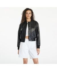 Calvin Klein - Jacket Jeans Faux Leather Bomber Jacket - Lyst