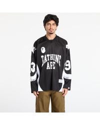 A Bathing Ape - T-Shirt Line Camo Jacquard Logo Relaxed Fit Ice Hockey Jersey - Lyst