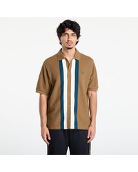 Fred Perry - T-Shirt Panelled Button Through Polo S - Lyst