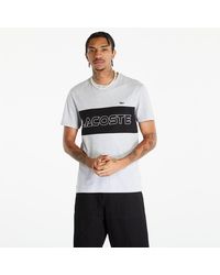 Lacoste - T-shirt Silver Chine/ Black - Lyst