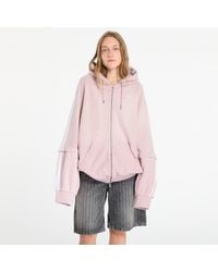 adidas Originals - Felpa Adidas Adilenium Season 4 Teamgeist Washed Oversized Full-Zip Hoodie New Rose/ Dove - Lyst