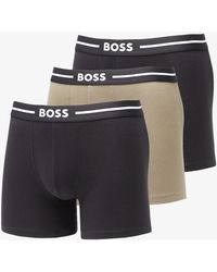 BOSS - Bold Boxer Briefs 3-pack Black/ Dark Green - Lyst