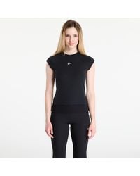 Nike - T-Shirt Sportswear Chill Knit Tight Short-Sleeve Ribbed Top/ Sail - Lyst