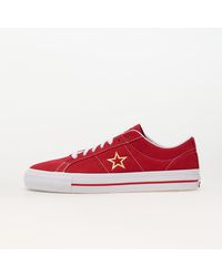 Converse - Sneakers One Star Pro Suede Varsity Red/ White/ Gold Us 4.5 - Lyst