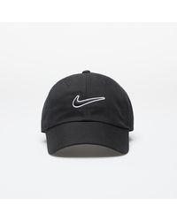 Nike - Mütze club unstructured swoosh cap black/ black m/l - Lyst