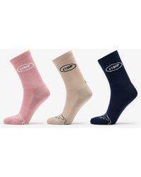 FTSHP - Socken Footshop Basic Crew Socks 3-Pack/ Acru - Lyst