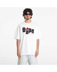 A Bathing Ape - T-Shirt Heart Ape Head Relaxed Fit Short Sleeve Tee - Lyst