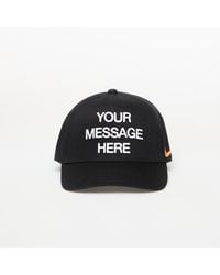 Nike - Casquette rise "your message here" structured a-frame cap black/ white/ safety orange m/l - Lyst