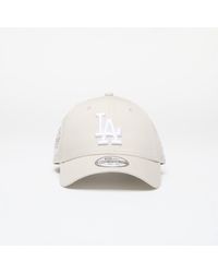 KTZ - Cap Los Angeles Dodgers Mlb Side Patch 9forty Adjustable Cap Stone/ White Universal - Lyst