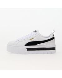 PUMA - Mayze Leather Wn's White- Black - Lyst