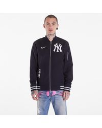 Nike - Bomber ac bomber jacket pitch blue/ pitch blue/ white s - Lyst