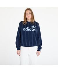 adidas Originals - Sweatshirt Adidas Pinstripe Graphic Sweatshirt/ Night/ Off - Lyst