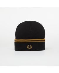 Fred Perry - Mütze Twin Tipped Merino Wool Beanie/Caramel - Lyst