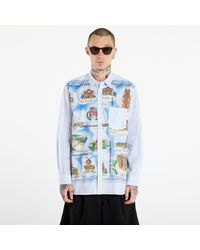 Comme des Garçons - Overhemd Striped Shirt With Graphic Print - Lyst