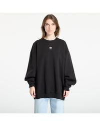 adidas Originals - Sweatshirt Adidas Essentials Fleece Long Oversized Crew Sweatshirt - Lyst
