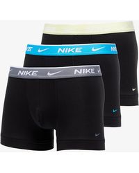 Nike Dri-FIT Everyday Cotton Stretch Trunk 3-Pack Black/ Blue Light/ Citron/ Cool Grey - Noir