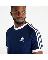 adidas Originals - Adidas 3-stripes Short Sleeve Tee Night Indigo - Lyst