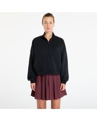 Nike - Sweatshirt 24.7 impossiblysoft dri-fit oversized 1/2-zip top black/ dk smoke grey s - Lyst