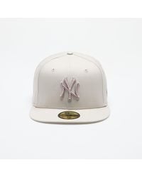 KTZ - New York Yankees 59fifty Fitted Cap Stone/ Ash Brown - Lyst