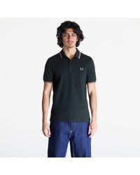 Fred Perry - Twin Tipped Polo Short Sleeve Tee Night / Warm Grey/ Light Rust - Lyst