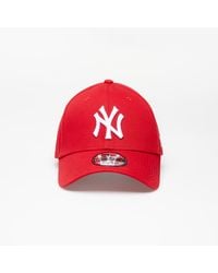 KTZ - Cap 9forty Mlb League Basic New York Yankees Scarlet/ White - Lyst