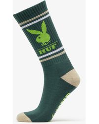 Huf X Playboy Rabbit Head Crew Socks Forest Green - Grün