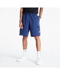 Nike NSW Club Brushed Back Cargo Shorts Midnight Navy/ Midnight Navy/ White - Blu