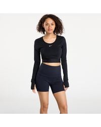 Nike - T-Shirt Pro Dri-Fit Cropped Long-Sleeve Top/ Anthracite - Lyst