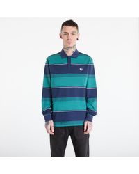 Fred Perry - T-Shirt Heavyweight Striped Polo Shirt - Lyst