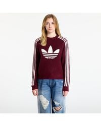 adidas Originals - Sweater Adidas Lurex Knit Crew - Lyst