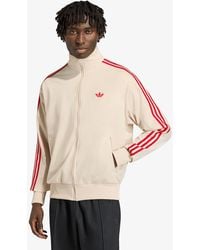 adidas Originals - Sweatshirt Adidas Firebird Track Top Crystal Linen/ Better Scarlet - Lyst