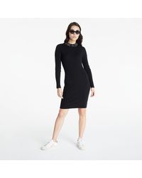 Calvin Klein Kleid Zipper Elongated Rib Dress Black schwarz - M | Lyst DE