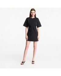 Calvin Klein - Jeans Ss Logo Rib Interlock T-Shirt Dress - Lyst