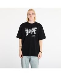 A Bathing Ape - T-Shirt Wild Leopard Pattern Bape Sta Logo Relaxed Fit Tee - Lyst