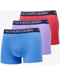 Ralph Lauren - Stretch Cotton Classic Trunk 3-pack Blue/ Purple/ Red - Lyst